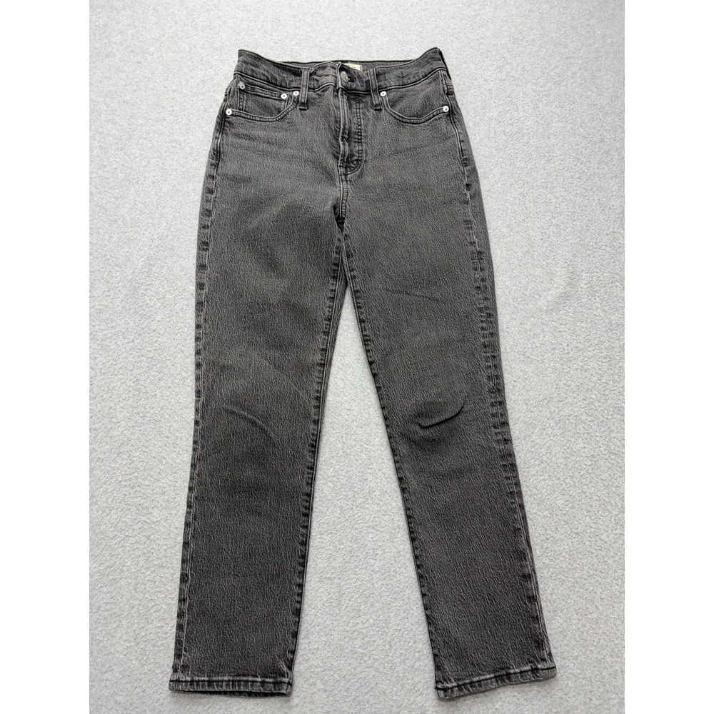 Madewell The Perfect Vintage Jean Womens 26 Gray High Rise Mom Denim Stretch